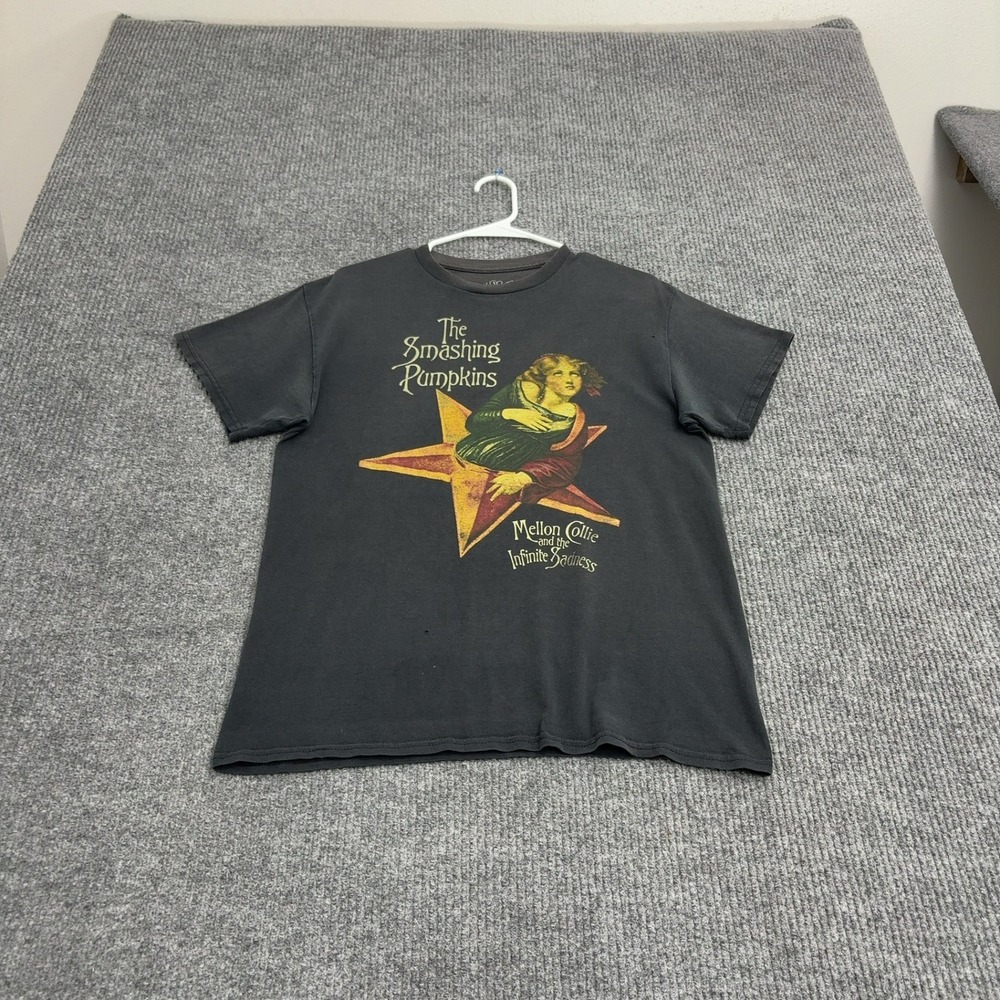 Smashing Pumpkins T Shirt Mens M Black Cotton Mellon Collie Graphic Tee Grunge
